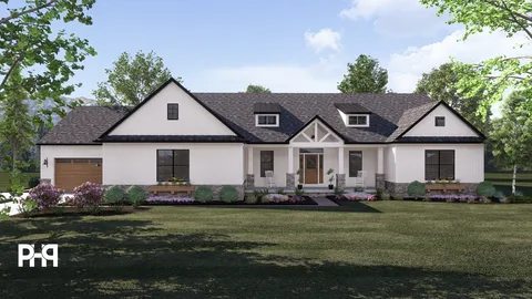 The Taurus house plan, exterior view 1